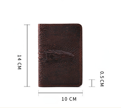 Vintage Leather Passport Crocodile Certifiction Cases 2078-Leather Wallet-The same as picture-Free Shipping Leatheretro