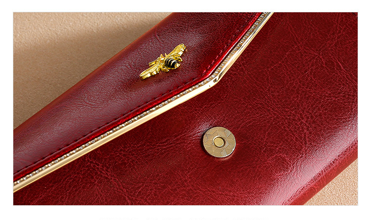 Fashion Cowhide Leather Multi Functional Leather Wallets for Women TP218-Leather Wallets for Women-Wine Red-Free Shipping Leatheretro