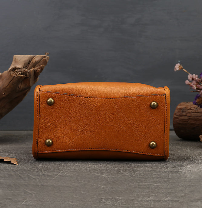 Vintage Leather Simple Design Crossbody Handbag for Women 9189-Handbags, Wallets & Cases-Brown-Free Shipping Leatheretro