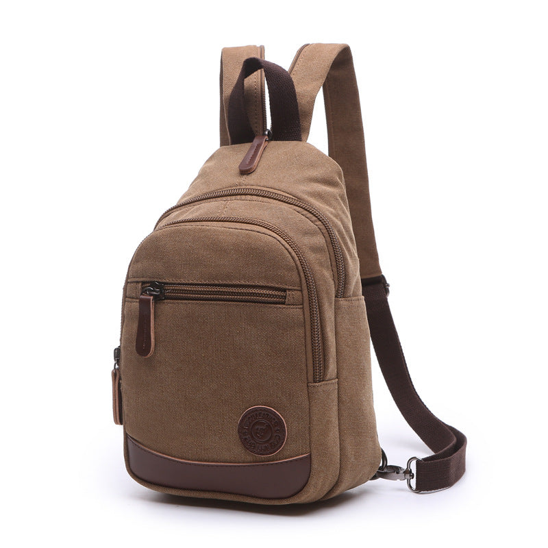 Casual Daily Canvas Backpack for Women and Men 8852-Backpacks-Coffee-Free Shipping Leatheretro