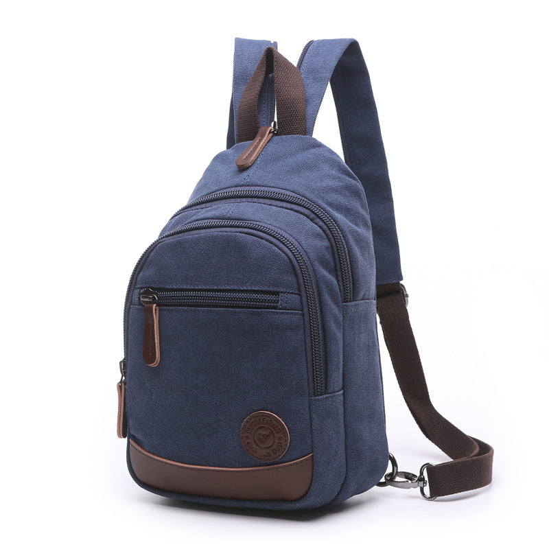 Casual Daily Canvas Backpack for Women and Men 8852-Backpacks-Black-Free Shipping Leatheretro
