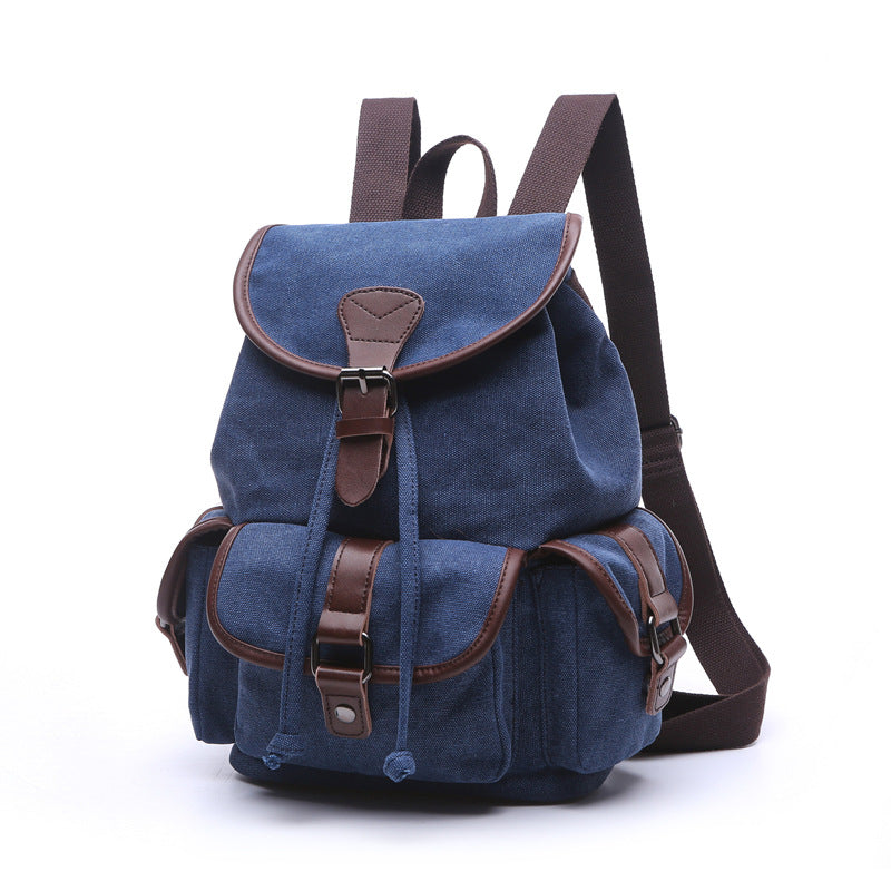 Outdoor Canvas Ruchsack Backpack for Women 8092-Backpacks-Sky Blue-Free Shipping Leatheretro