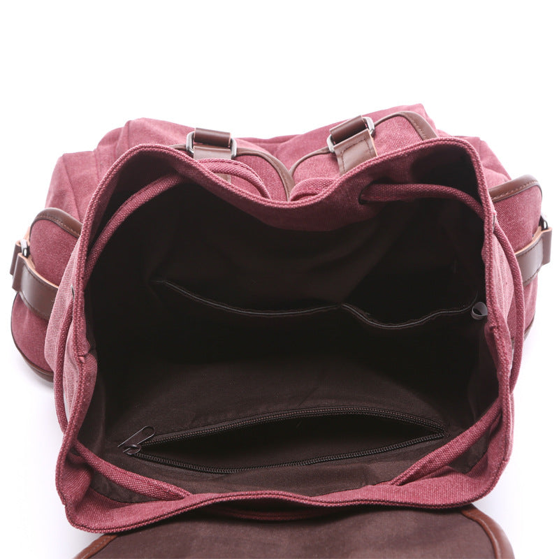 Outdoor Canvas Ruchsack Backpack for Women 8092-Backpacks-Sky Blue-Free Shipping Leatheretro