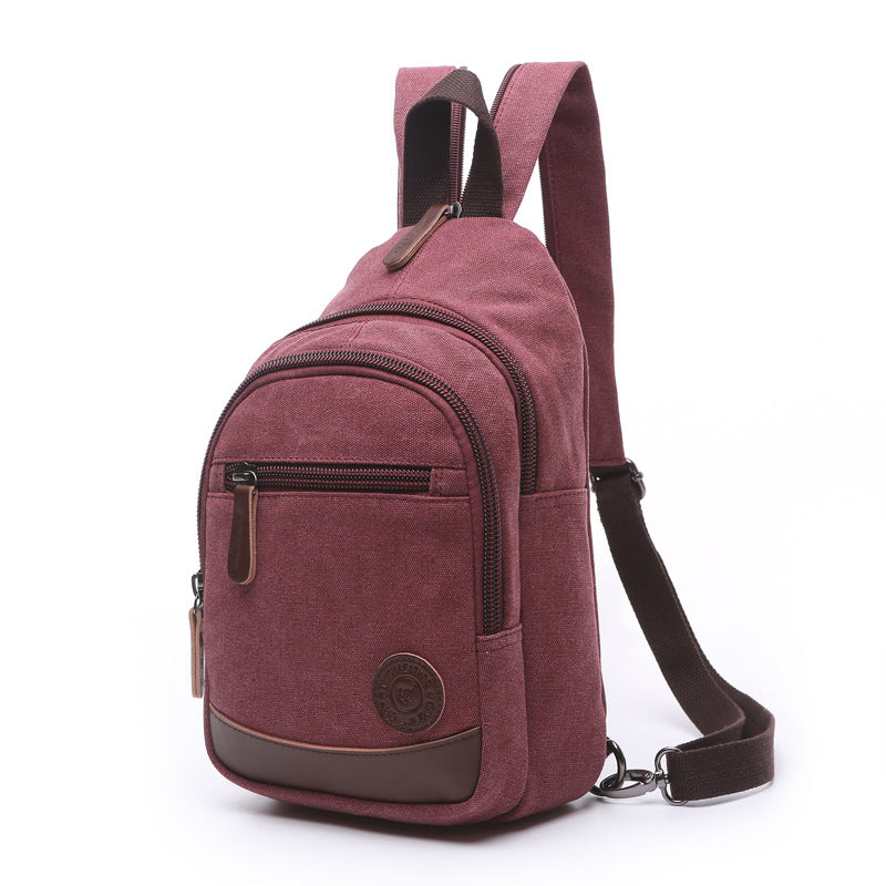 Casual Daily Canvas Backpack for Women and Men 8852-Backpacks-Red-Free Shipping Leatheretro