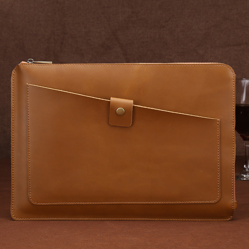 Leather Laptop Cases Bag for Mac S104-Camera Bags & Cases-Yellow-11.6air-Free Shipping Leatheretro