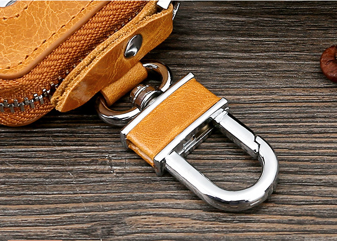 Vintage Cowhide Leather Car Key Cases 9007-Leather Key Case for Car-Coffee-Free Shipping Leatheretro