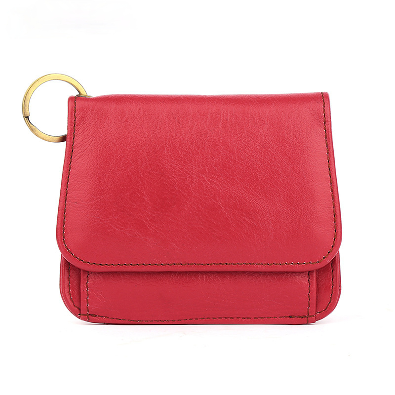 Women Foldable Zippered Leather Wallet JK136-Leather Wallet-Black-Free Shipping Leatheretro