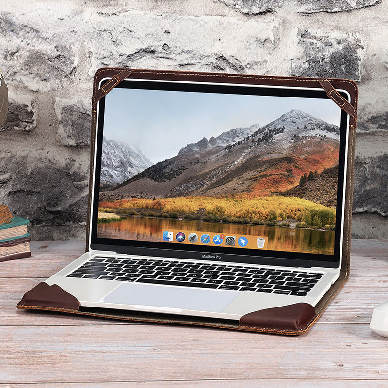 13.3" Mackbook Pro/air Leather Computer Protect Case 2117-laptop case-Coffee-Free Shipping Leatheretro