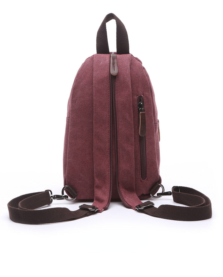 Casual Daily Canvas Backpack for Women and Men 8852-Backpacks-Black-Free Shipping Leatheretro