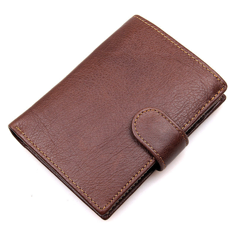 Men Cowhide RFID Leather Wallets 8129-Leather Wallet-Coffee-Free Shipping Leatheretro