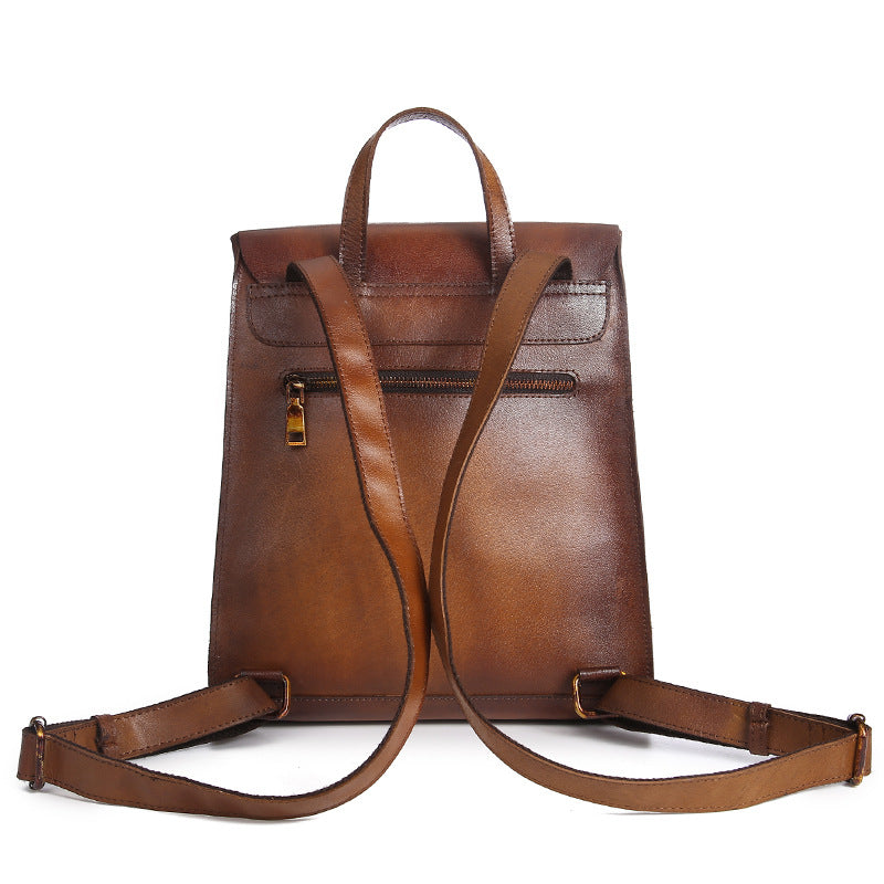 Casual Vintage Leather Backpack 8841-Leather Backpack-Coffee-Free Shipping Leatheretro