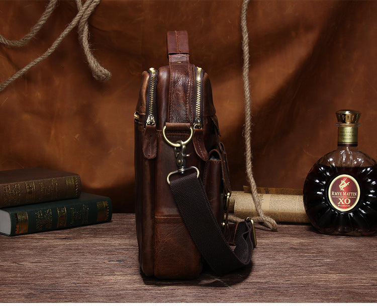 Retro Leather Business Laptop Bags JB207-Leather Briefcase-Coffee-Free Shipping Leatheretro