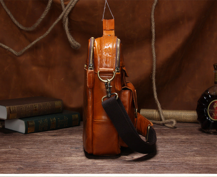 Retro Leather Business Laptop Bags JB207-Leather Briefcase-Coffee-Free Shipping Leatheretro