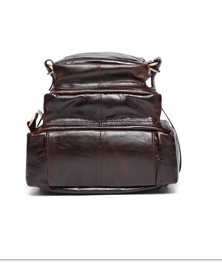 Vintage Multi Functional Leather Backpack J8856-Leather Backpack-Coffee-Free Shipping Leatheretro