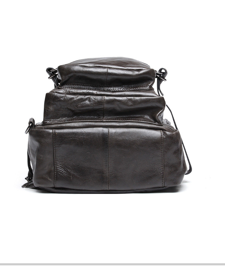 Vintage Multi Functional Leather Backpack J8856-Leather Backpack-Coffee-Free Shipping Leatheretro