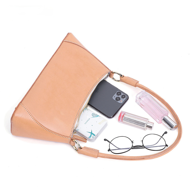 Women Handmade Leather Baguette Handbag W8755-Leather Women Bags-Brown-Free Shipping Leatheretro