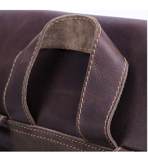 Men Handmade Leather Vintage Leather Laptop Backpack 1224-Leather Backpack-Coffee-Free Shipping Leatheretro