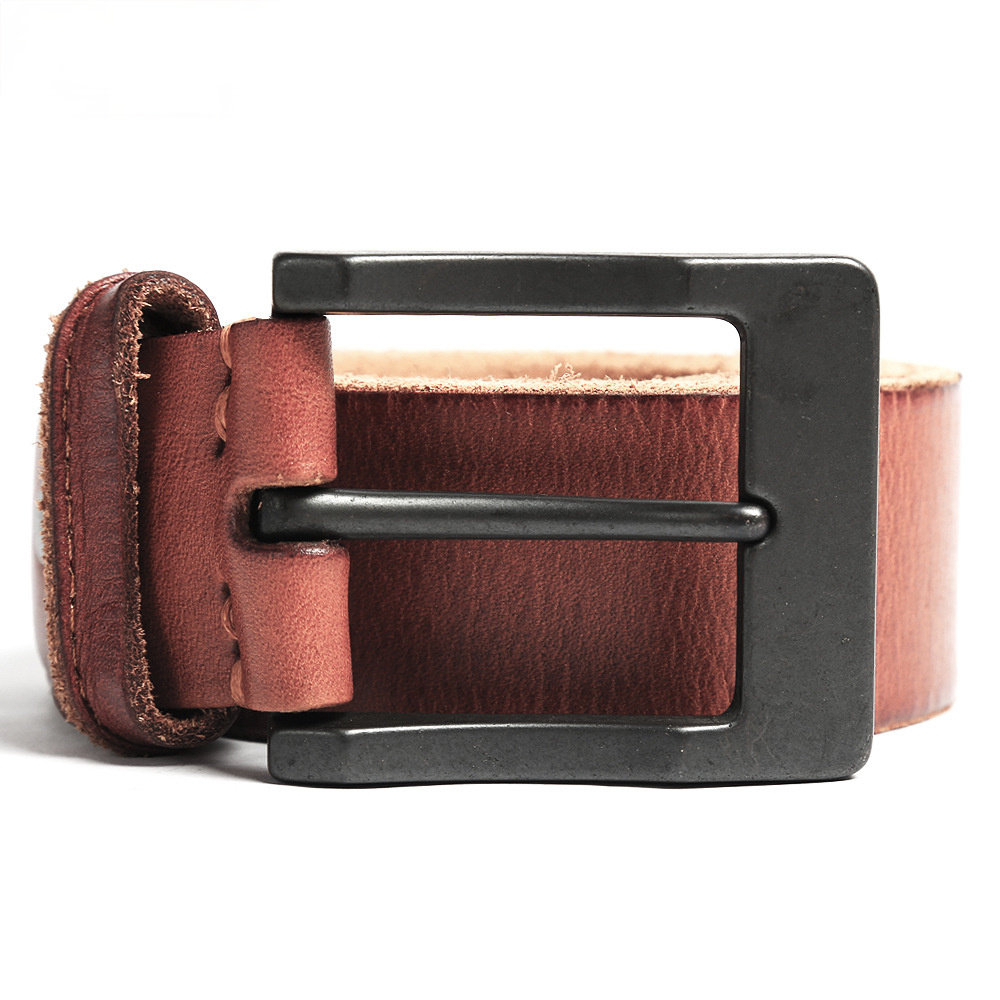 Men's Handmade Leather Belt B012-Leather Belt-Black-Free Shipping Leatheretro