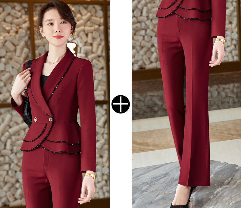 Fashion Fall Office Lady Suits-Suits-Black Blazer +Skirt-S-Free Shipping Leatheretro