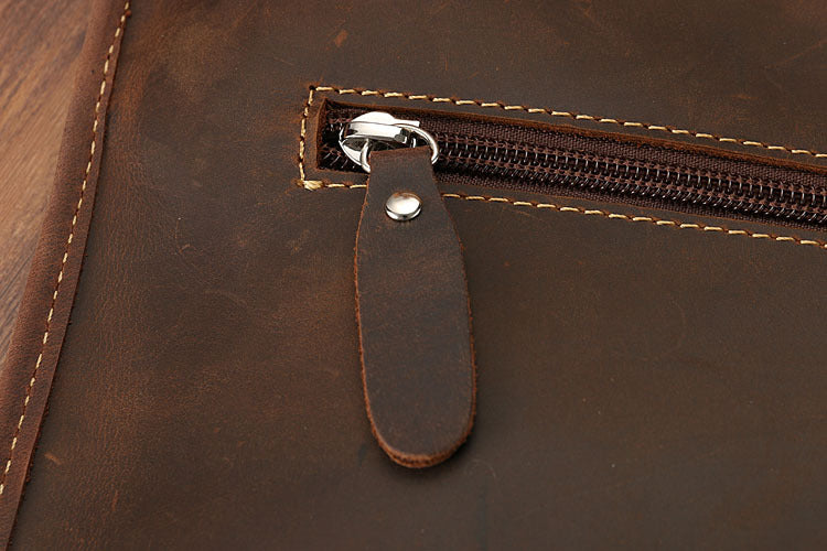 Vintage Leather Business Shoulder Bags 3032-Leather Briefcase-Black-Free Shipping Leatheretro