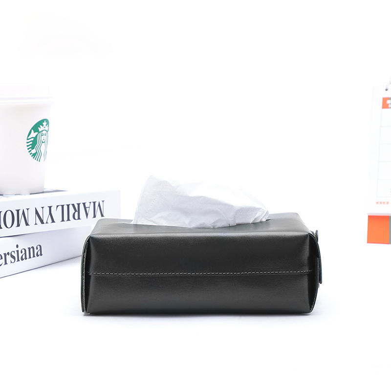 Handmade Leather Tissue Paper Bags JK076-Leather Paper Bag-Coffee-Free Shipping Leatheretro