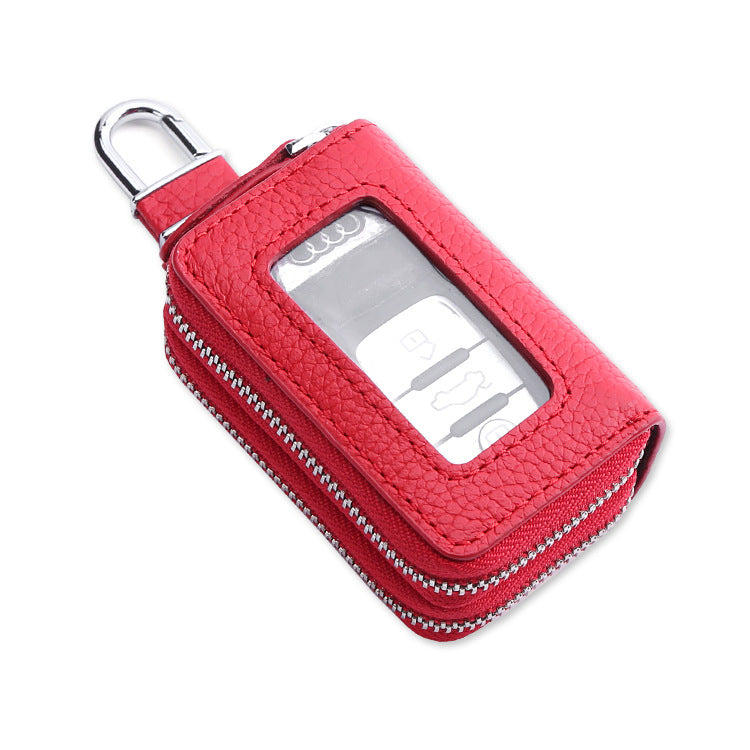 Fashion Double Zipper Leather Cases 9005-Leather Cases-Red-Free Shipping Leatheretro