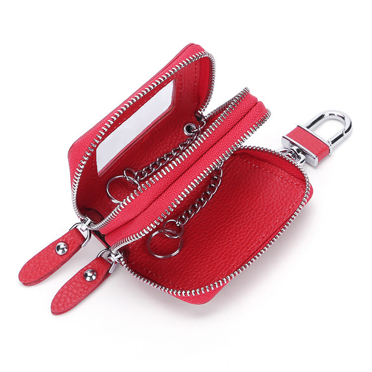 Fashion Double Zipper Leather Cases 9005-Leather Cases-White-Free Shipping Leatheretro