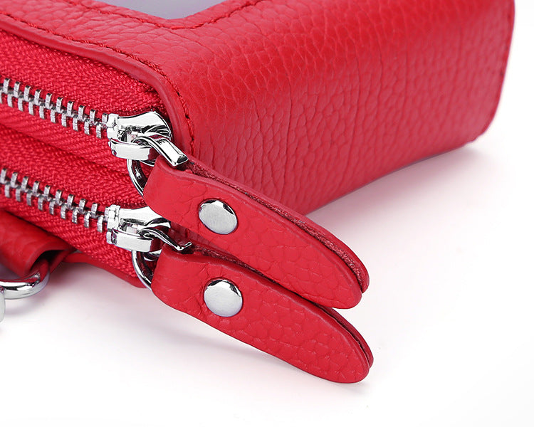 Fashion Double Zipper Leather Cases 9005-Leather Cases-White-Free Shipping Leatheretro