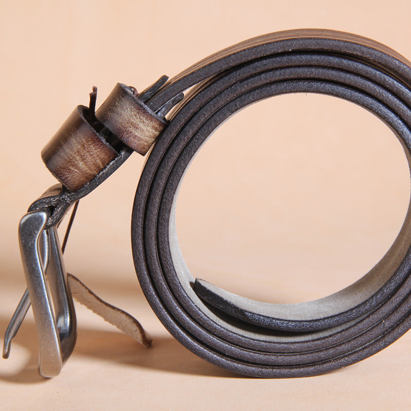 Casual Vintage Leather Belt for Men 5428-Leather Belt-Black-Free Shipping Leatheretro