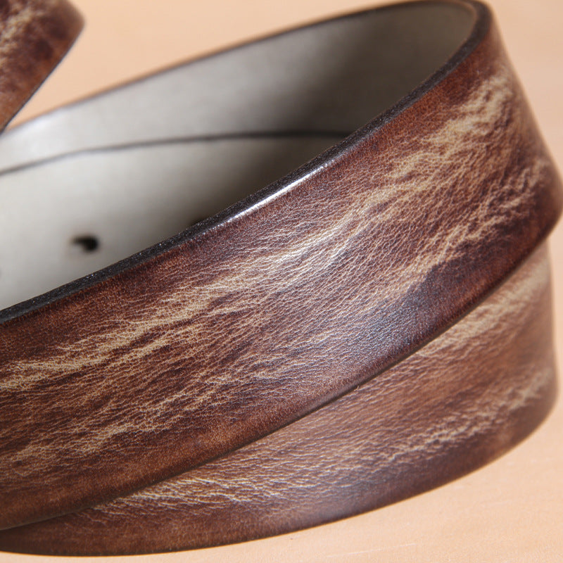 Casual Vintage Leather Belt for Men 5428-Leather Belt-Black-Free Shipping Leatheretro