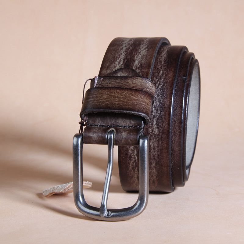 Casual Vintage Leather Belt for Men 5428-Leather Belt-Black-Free Shipping Leatheretro