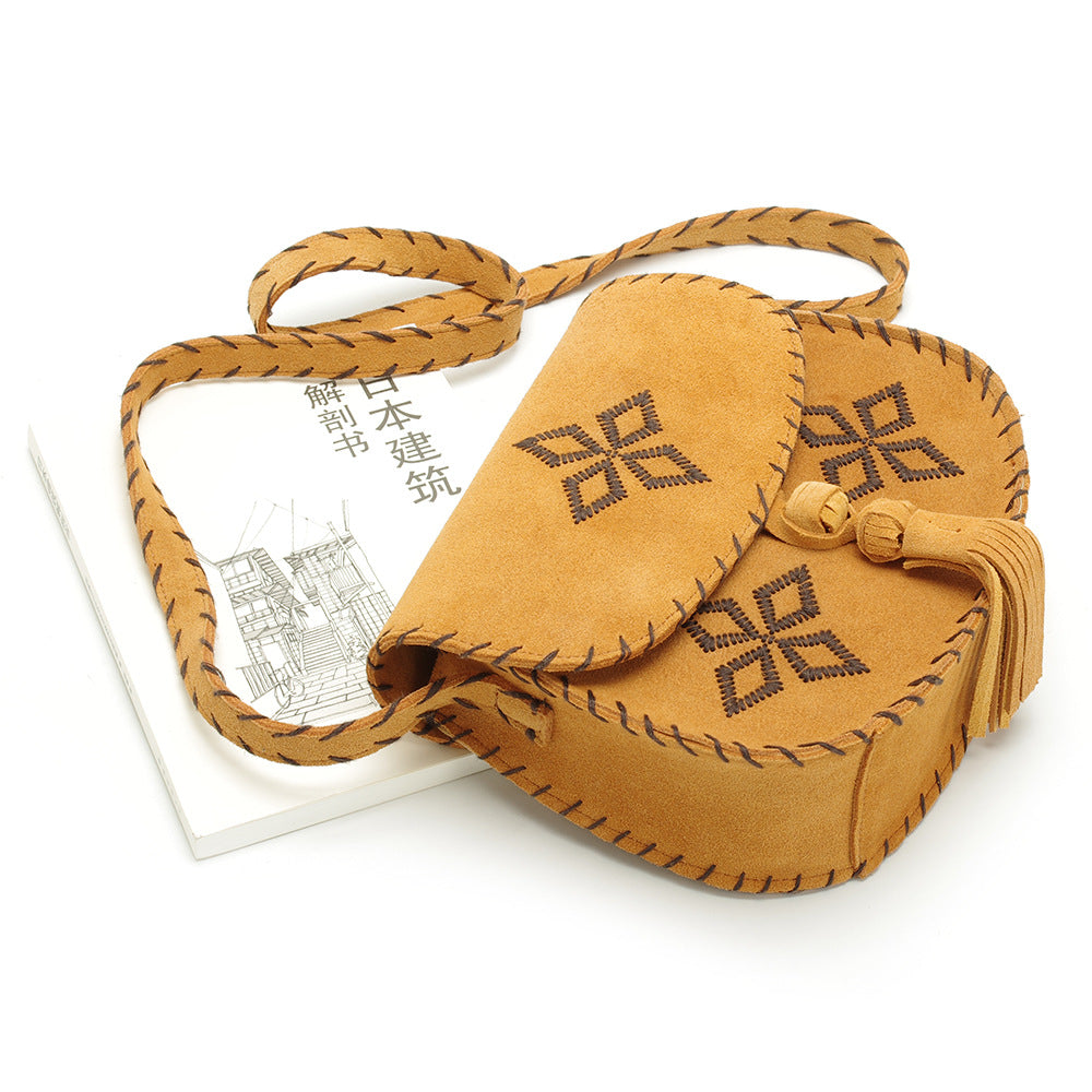 Limited Edition Vintage Cowhide Leather Embroidery Handbags for Women E520-Handbags, Wallets & Cases-Brown-Free Shipping Leatheretro