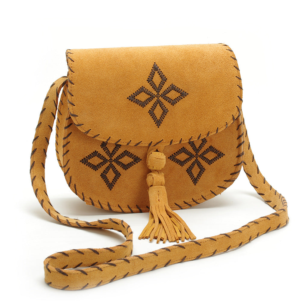 Limited Edition Vintage Cowhide Leather Embroidery Handbags for Women E520-Handbags, Wallets & Cases-Brown-Free Shipping Leatheretro