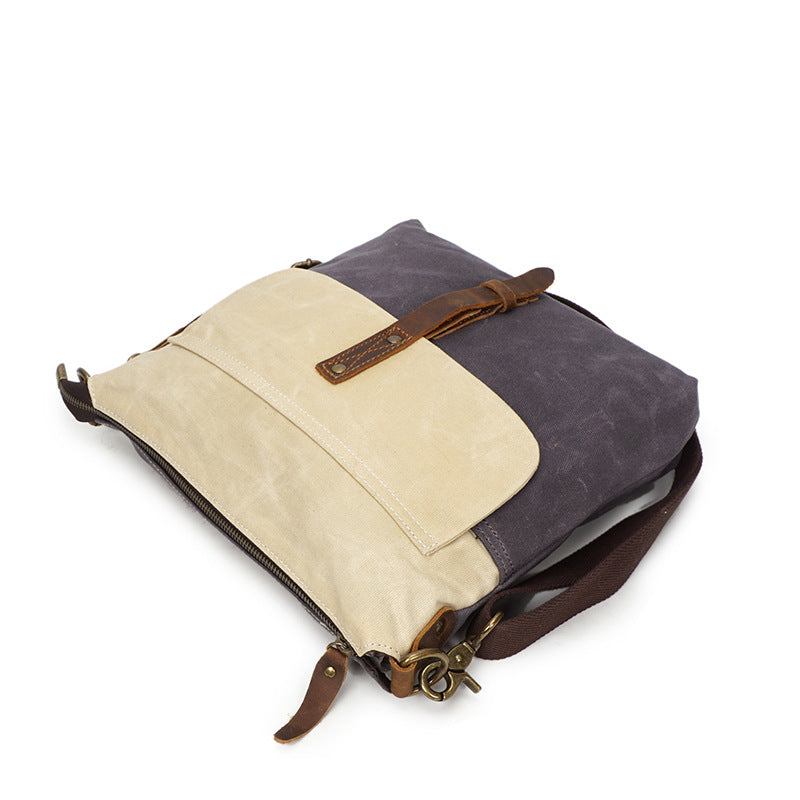 Vintage Men Leather Canvas Waterproof Bags 5186-Leather Canvas Bag-Style 1-Free Shipping Leatheretro