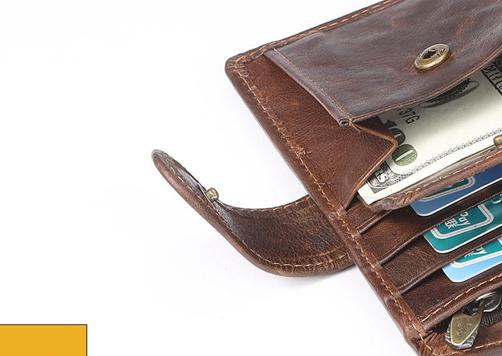 Retro Handmade Leather Large Storage Wallet J2063-Leather Wallets-Coffee-Free Shipping Leatheretro