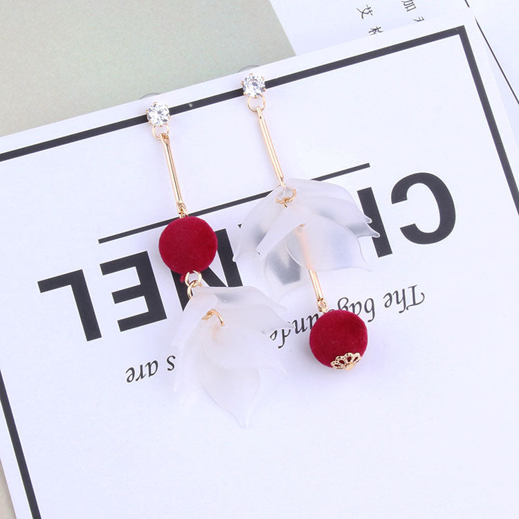 Fashion Petal Designed Acrylic Women Earrings-Earrings-A-Free Shipping Leatheretro