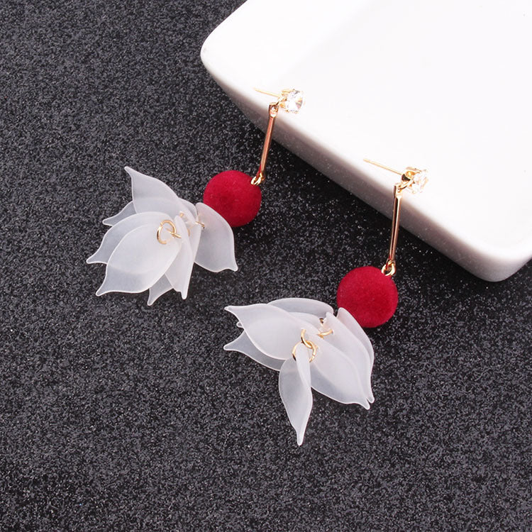 Fashion Petal Designed Acrylic Women Earrings-Earrings-A-Free Shipping Leatheretro