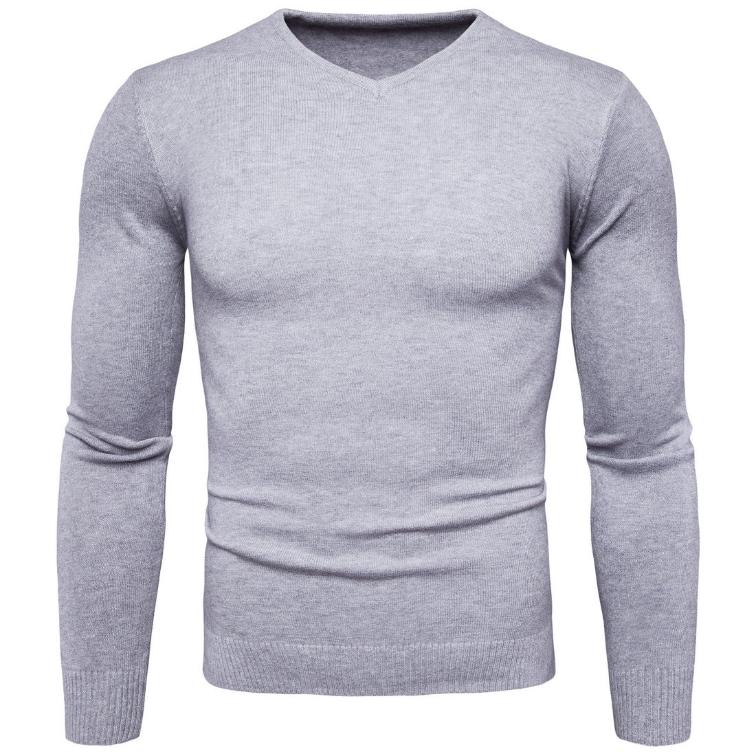 Casual Men's Pullover Sweaters-Shirts & Tops-Gray-M-Free Shipping Leatheretro