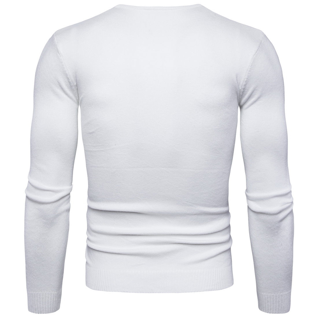 Casual Men's Pullover Sweaters-Shirts & Tops-White-M-Free Shipping Leatheretro