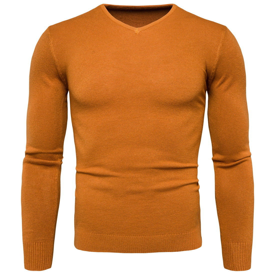 Casual Men's Pullover Sweaters-Shirts & Tops-Yellow-M-Free Shipping Leatheretro