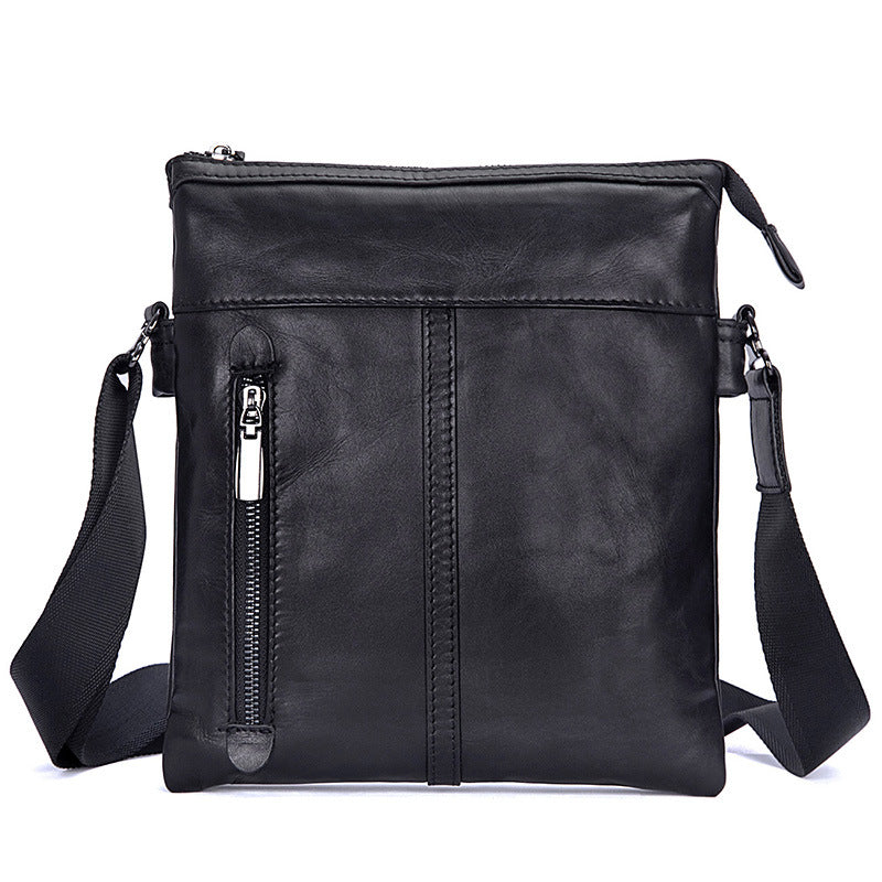 Black Leahter Crossboy Bag for Men 1023-Leather Bags-Black-Free Shipping Leatheretro