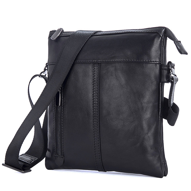 Black Leahter Crossboy Bag for Men 1023-Leather Bags-Black-Free Shipping Leatheretro