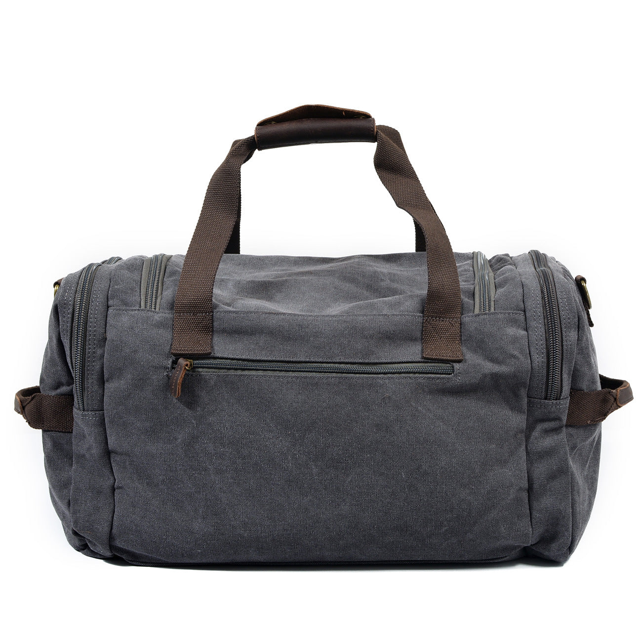 Casual Men's Large Storage Leather Canvas Traveling Duffle Bags 9133-Leather Canvas Duffle Bag-Coffee-Free Shipping Leatheretro