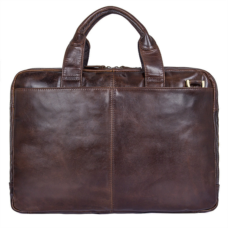 Fashion Vintage Leather Business Briefcase for Men 7092-Leather Briefcase-Coffee-Free Shipping Leatheretro