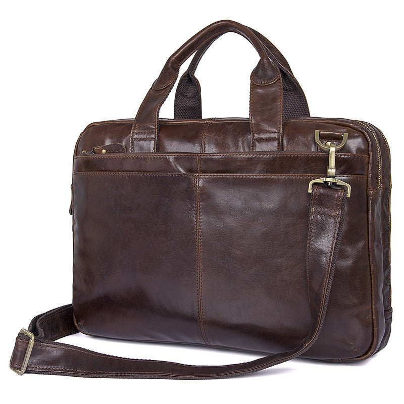 Fashion Vintage Leather Business Briefcase for Men 7092-Leather Briefcase-Coffee-Free Shipping Leatheretro