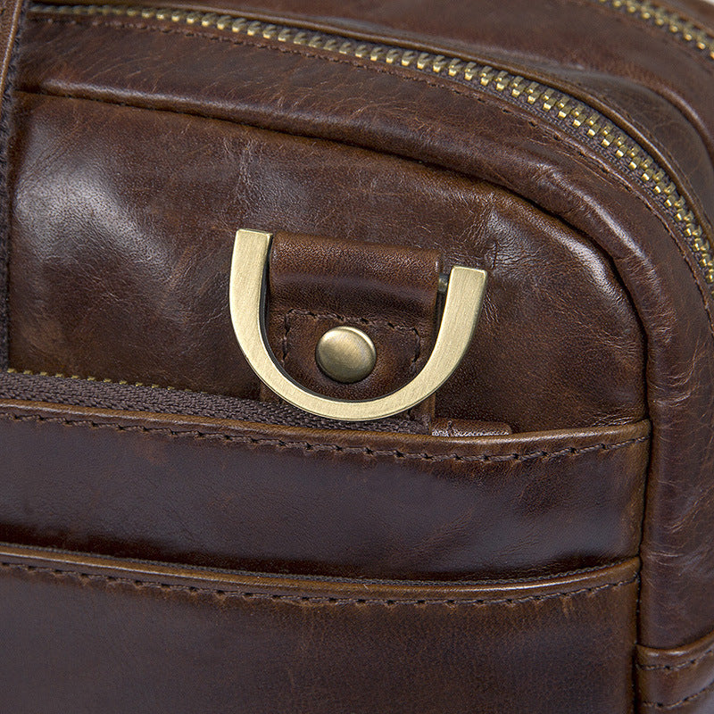 Fashion Vintage Leather Business Briefcase for Men 7092-Leather Briefcase-Coffee-Free Shipping Leatheretro