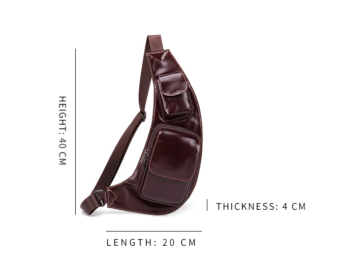 Retro Leather Chest Bags J6454-Leather Chest Bag-Coffee-Free Shipping Leatheretro