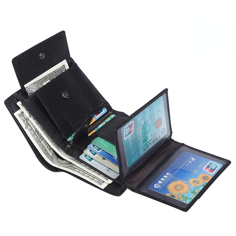 Vintage Fashion Vintage Leather Business Wallet 523-Leather Wallet-Brown-Free Shipping Leatheretro