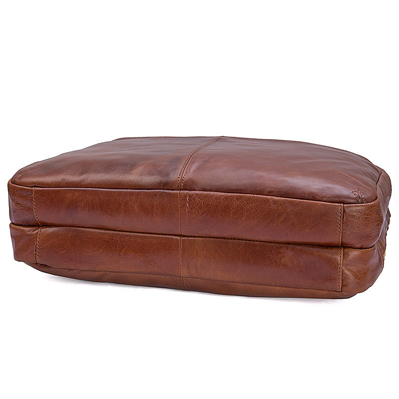 Fashion Vintage Leather Business Briefcase for Men 7092-Leather Briefcase-Coffee-Free Shipping Leatheretro