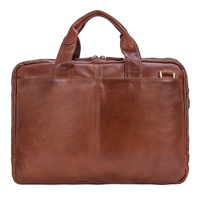 Fashion Vintage Leather Business Briefcase for Men 7092-Leather Briefcase-Coffee-Free Shipping Leatheretro